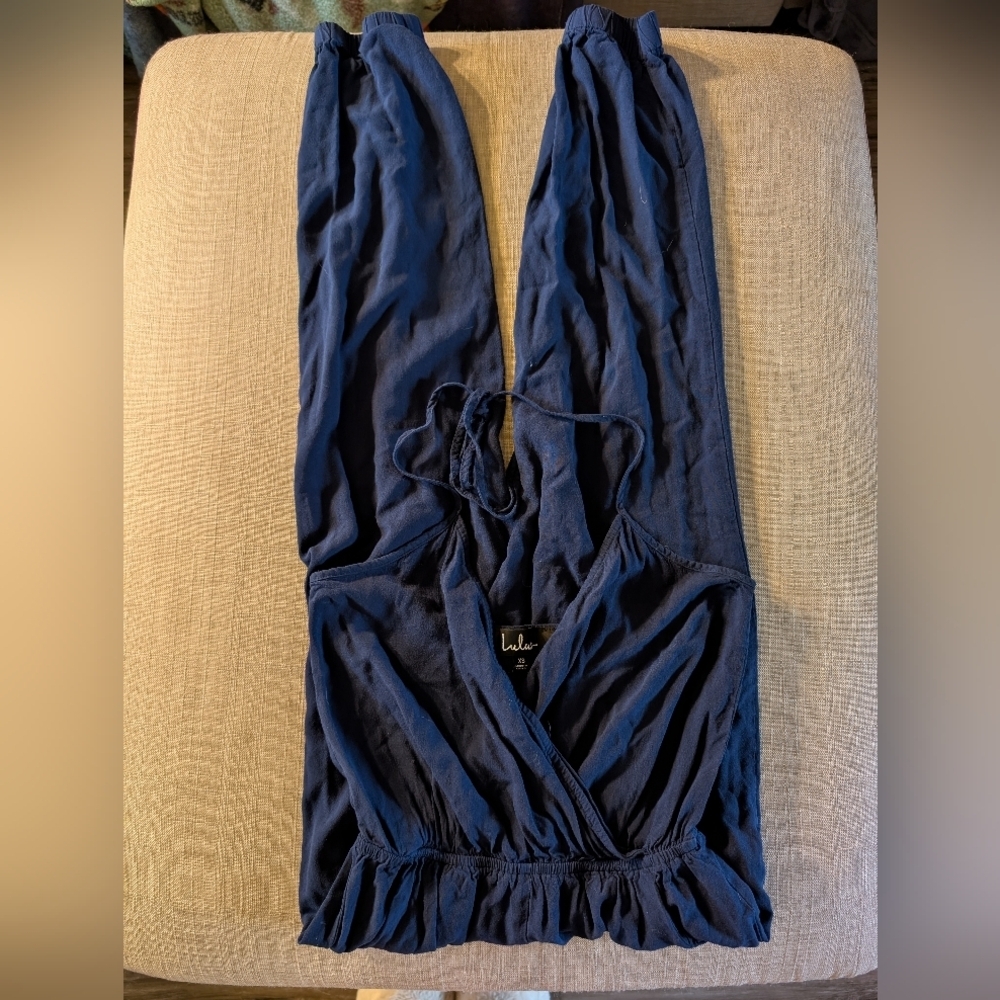 Lulus Navy Blue Halter Jumpsuit size XS - Picture 2 of 6